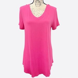 Zenana Pink V-Neck Shirt